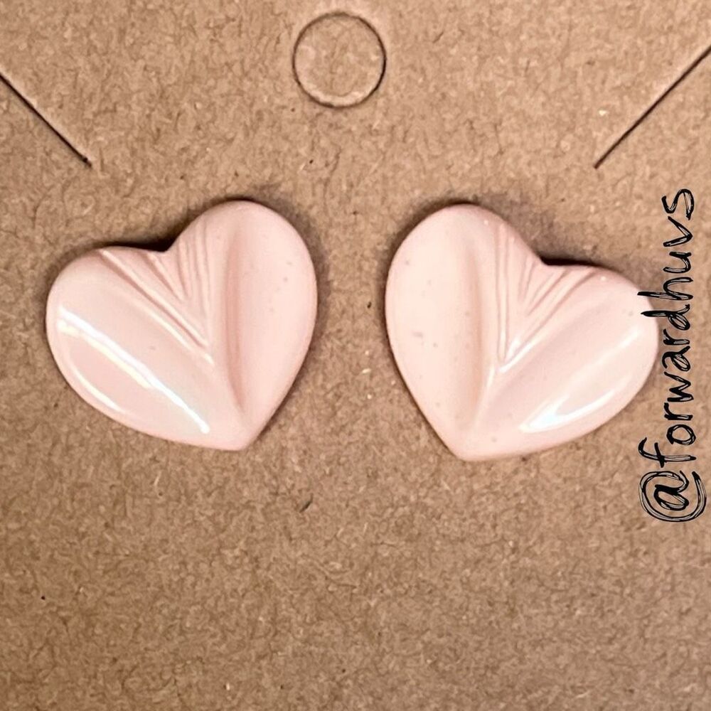 Bundle Sale 3 for $15 | Heart Stud Earrings – Glossy Finish